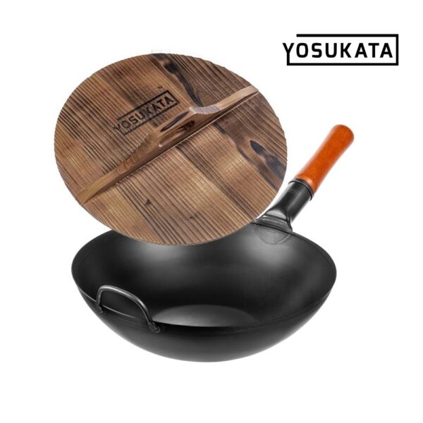 Γουόκ Τηγάνι Yosukata 34 cm + ξύλινο καπάκι Wok